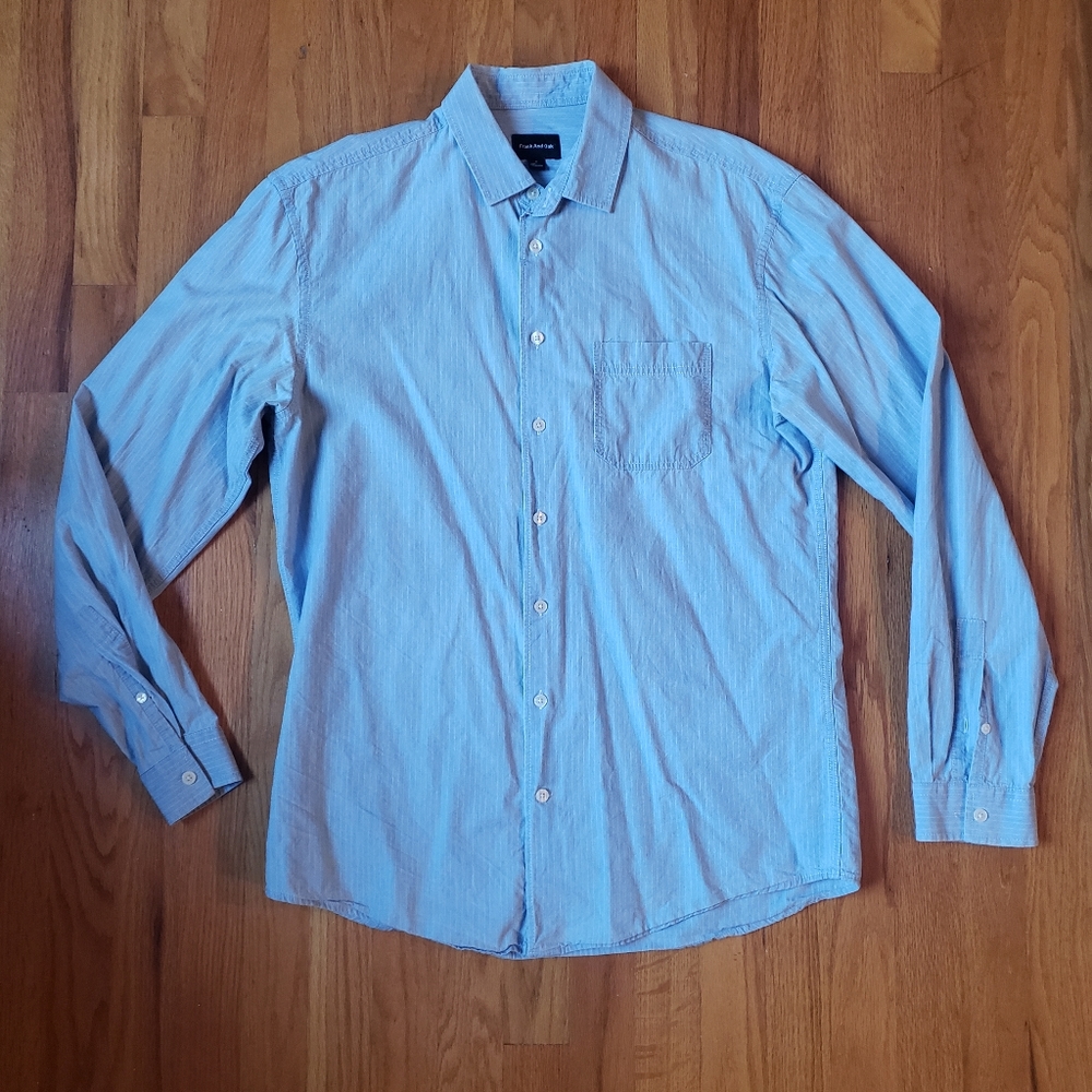 Frank & Oak blue button down shirt size M
